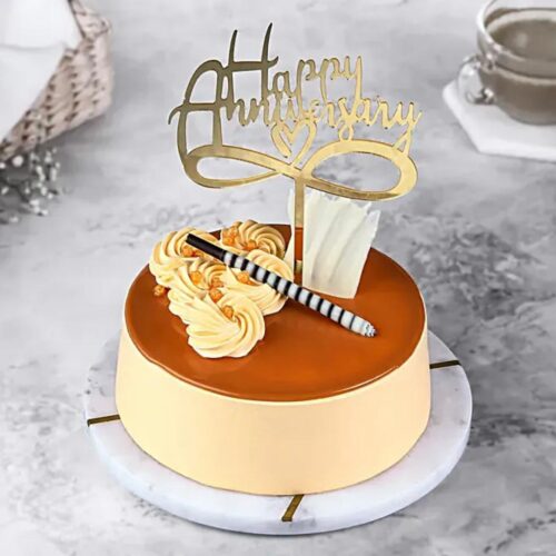 Happy Anniversary Butterscotch cake