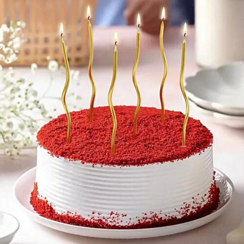 Celebration Red Velvet Swirl Candle Bento Cake